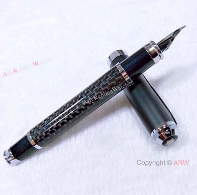AAA Grade Copy Mont Blanc Carbon Barrel Fountain Pen New Style